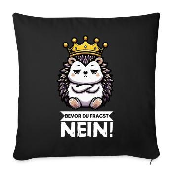 Before You Ask Hedgehog Hedgehog Lover Hedgehog Stinger - Sofa pillowcase 17,3'' x 17,3'' (45 x 45 cm) - black - Front