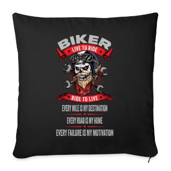 Every Miles is my Destination - Sofakissenbezug 45 x 45 cm - Schwarz - Vorne
