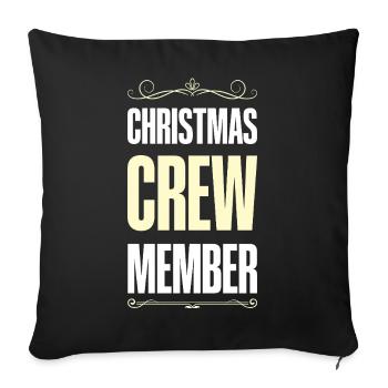 Christmas Crew - Sofa pillowcase 17,3'' x 17,3'' (45 x 45 cm) - black - Front