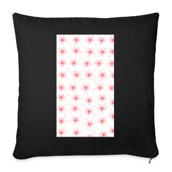 Bouquet de fleurs aquarelles roses - Housse de coussin décorative 45 x 45 cm - noir - Devant