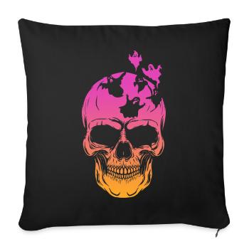 Halloween Ghost Halloween Skull Ghost - Sofa pillowcase 17,3'' x 17,3'' (45 x 45 cm) - black - Front