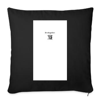 Das Leben ist, was du es backst Mixer-Design - Sofakissenbezug 45 x 45 cm - Schwarz - Vorne