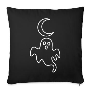 Mondnacht Geist Cartoon - Sofakissenbezug 45 x 45 cm - Schwarz - Vorne