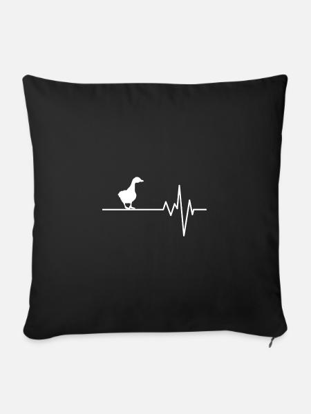 Ente - Sofakissenbezug 45 x 45 cm - Schwarz