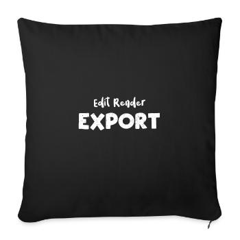 Edit Render Export - Filmmaker - Sofa pillowcase 17,3'' x 17,3'' (45 x 45 cm) - black - Front