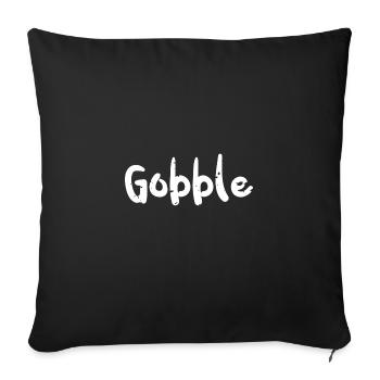 Gobble - Action de grâce - Housse de coussin décorative 45 x 45 cm - noir - Devant