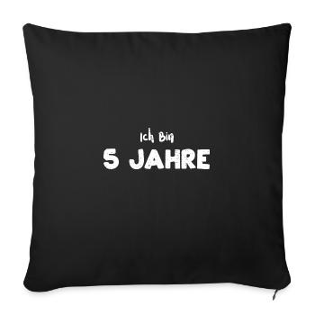 Ich Bin 5 Jahre - Horse - Sofakissenbezug 45 x 45 cm - Schwarz - Vorne