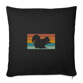 Écureuil - Housse de coussin décorative 45 x 45 cm - noir - Devant