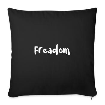 Freadom - Reading - Sofa pillowcase 17,3'' x 17,3'' (45 x 45 cm) - black - Front