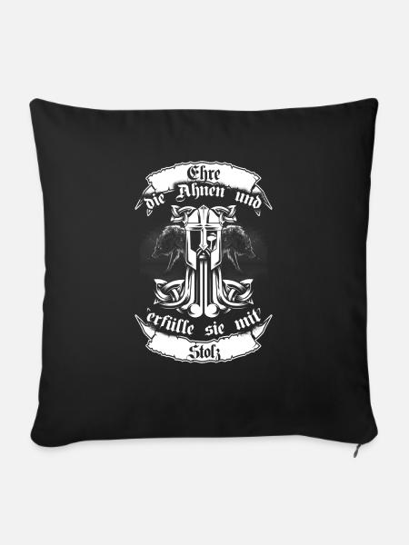 Ehre die Ahnen Mjölnir - Sofakissenbezug 45 x 45 cm - Schwarz