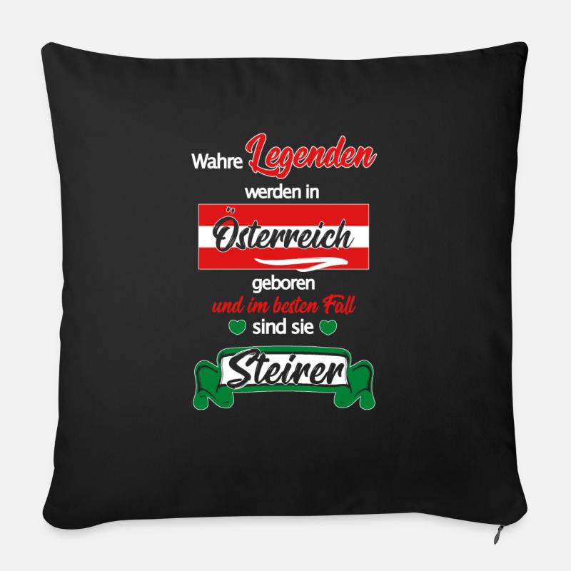 wahre Legenden echte Helden Österreich Steirer - Sofakissenbezug 45 x 45 cm - Schwarz