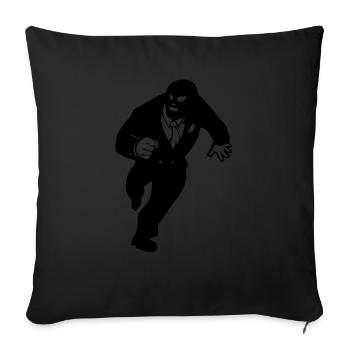 on the run - Sofa pillowcase 17,3'' x 17,3'' (45 x 45 cm) - black - Front