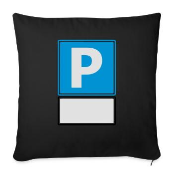 parken parkplatz - Sofakissenbezug 45 x 45 cm - Schwarz - Vorne