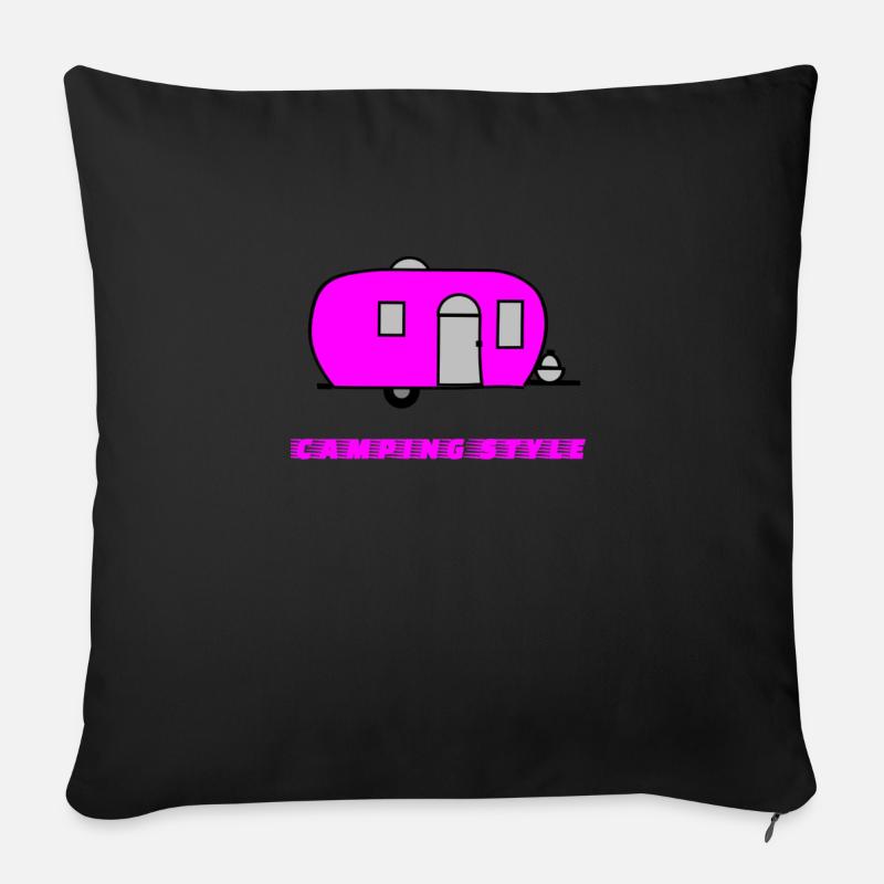 Camping Style - Sofakissenbezug 45 x 45 cm - Schwarz