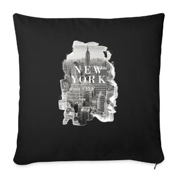 New York City - Housse de coussin décorative 45 x 45 cm - noir - Devant