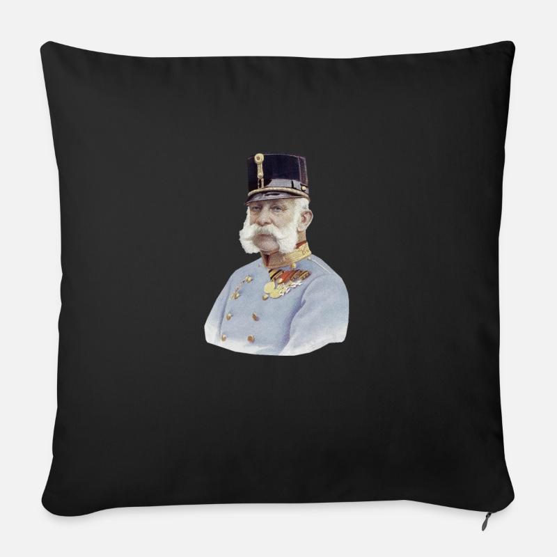 Kaiser Franz Joseph - Sofakissenbezug 45 x 45 cm - Schwarz