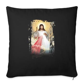 Jésus - Housse de coussin décorative 45 x 45 cm - noir - Devant