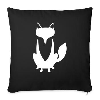 fuchs - Sofakissenbezug 45 x 45 cm - Schwarz - Vorne