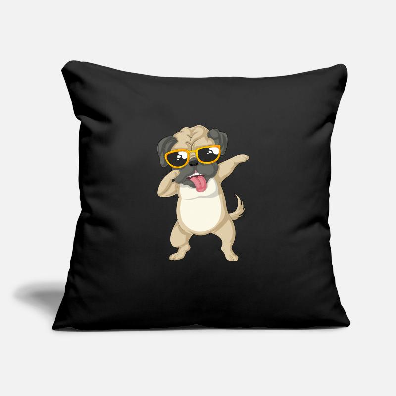 dabbing pug Sofa pillowcase 17,3'' x 17,3'' (45 x 45 cm)