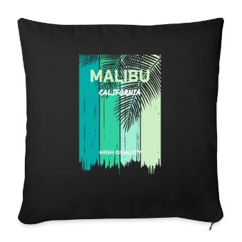 Malibu T-Shirt - Housse de coussin décorative 45 x 45 cm - noir - Devant