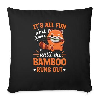 Red Panda Zitat für einen Red Panda Zoowärter - Sofakissenbezug 45 x 45 cm - Schwarz - Vorne