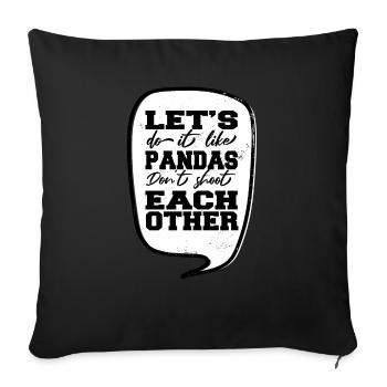 peace humor birthday fun dove of peace disarmament - Sofa pillowcase 17,3'' x 17,3'' (45 x 45 cm) - black - Front
