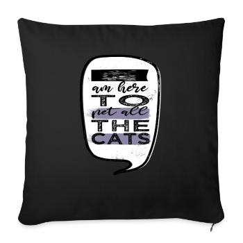 avacato pet cat pet present idea avogato guenon - Sofa pillowcase 17,3'' x 17,3'' (45 x 45 cm) - black - Front