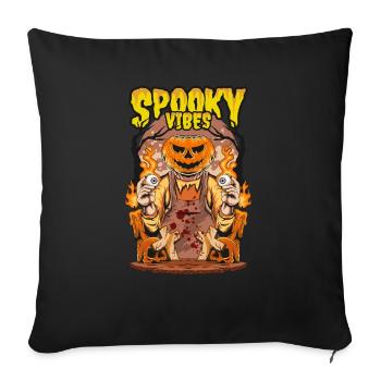 Halloween Pumpkin Horror - Sofa pillowcase 17,3'' x 17,3'' (45 x 45 cm) - black - Front