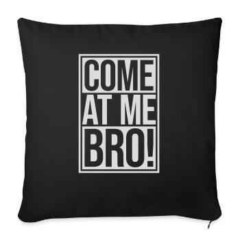 Viens à moi bro - Housse de coussin décorative 45 x 45 cm - noir - Devant