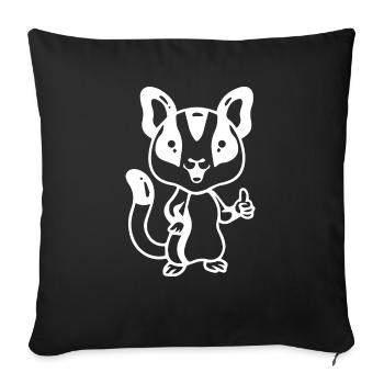 CHIEN CHAT ANIMAL DE COMPAGNIE - Housse de coussin décorative 45 x 45 cm - noir - Devant