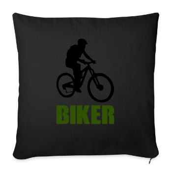 biker - Sofa pillowcase 17,3'' x 17,3'' (45 x 45 cm) - black - Front
