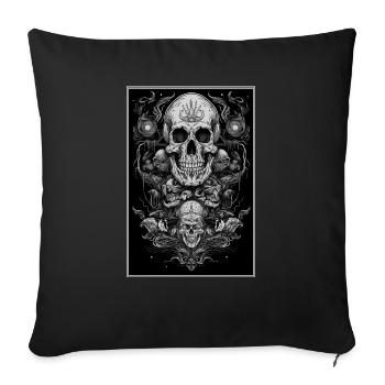 Gothic Aesthetic Occult Unholy Grunge Emo Punk - Sofakissenbezug 45 x 45 cm - Schwarz - Vorne