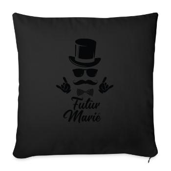 C'est Mon EVG - Enterrement de vie de garçon EVG - Housse de coussin décorative 45 x 45 cm - noir - Devant