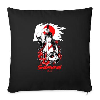 Japan Samurai Anime - Sofakissenbezug 45 x 45 cm - Schwarz - Vorne