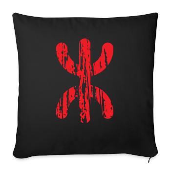 Z Imazighen (Amazigh inside) - Housse de coussin décorative 45 x 45 cm - noir - Devant