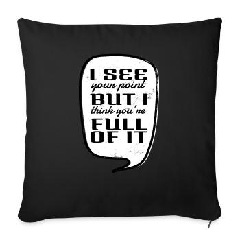 Drôle de citations de charpentier Déclaration Hearbeat - Housse de coussin décorative 45 x 45 cm - noir - Devant