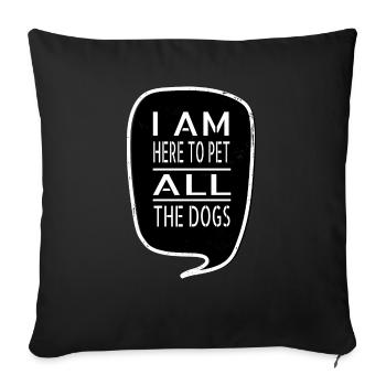 Geek Beagle père heureux idée de présent - Housse de coussin décorative 45 x 45 cm - noir - Devant