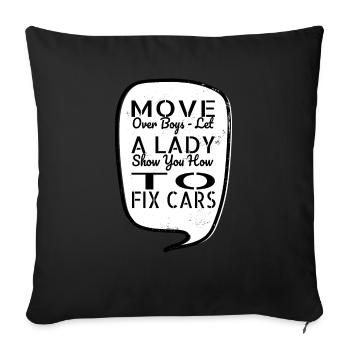Quote Tuning Badass Mechanic Tshirts Car Mechanic - Sofa pillowcase 17,3'' x 17,3'' (45 x 45 cm) - black - Front