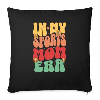 À l’époque de ma maman sportive drôle de maman sportive - Housse de coussin décorative 45 x 45 cm - noir - Devant