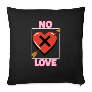 ANTI VALENTINSTAGS - Sofakissenbezug 45 x 45 cm - Schwarz - Vorne