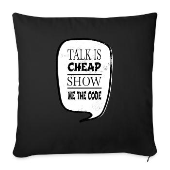 present coding software development - Sofakissenbezug 45 x 45 cm - Schwarz - Vorne
