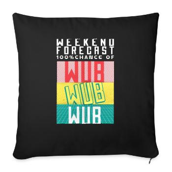 Prédiction du week-end : 100% de chances d’être Wub Wub - Housse de coussin décorative 45 x 45 cm - noir - Devant