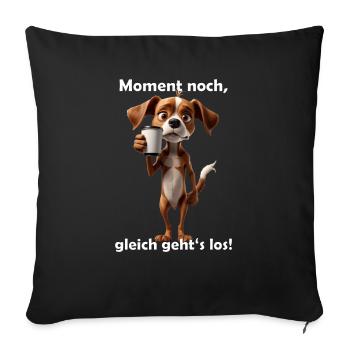 Wait a minute - Sofa pillowcase 17,3'' x 17,3'' (45 x 45 cm) - black - Front