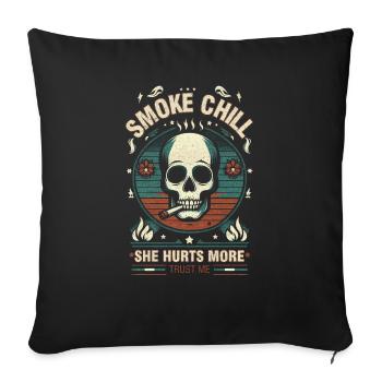 Smoke Chill Design Laid-Back Wisdom & Style - Sofa pillowcase 17,3'' x 17,3'' (45 x 45 cm) - black - Front