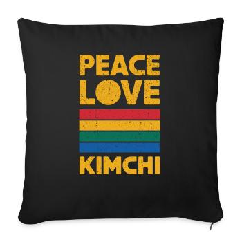 Funny saying for foodies - Sofa pillowcase 17,3'' x 17,3'' (45 x 45 cm) - black - Front