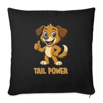 Funny Dog – Cute Animal Motif for Dog Fans - Sofa pillowcase 17,3'' x 17,3'' (45 x 45 cm) - black - Front