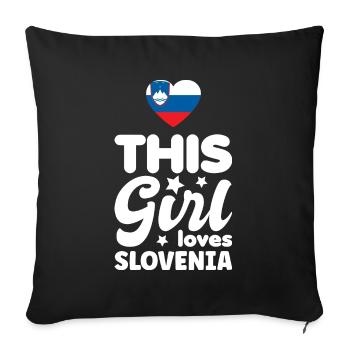 Slovenia Flag Balkan Slovenian Flag Vintage - Sofa pillowcase 17,3'' x 17,3'' (45 x 45 cm) - black - Front