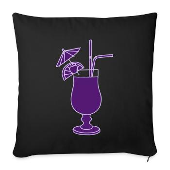 Cocktail 2 - Housse de coussin décorative 45 x 45 cm - noir - Devant