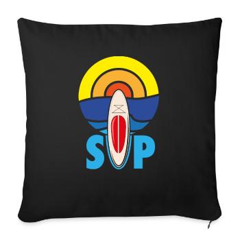 SUP Stand UP Paddle - Sofa pillowcase 17,3'' x 17,3'' (45 x 45 cm) - black - Front