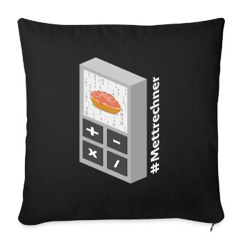 Mettrechner - Sofa pillowcase 17,3'' x 17,3'' (45 x 45 cm) - black - Front